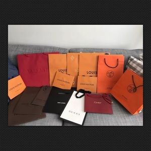 AUTHENTIC Designer shopping bags each